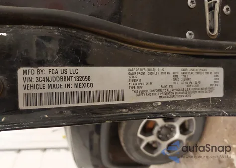 2022 Jeep Compass Trailhawk 4X4 z USA, uszkodzony, nr VIN 3C4NJDDB8NT132696